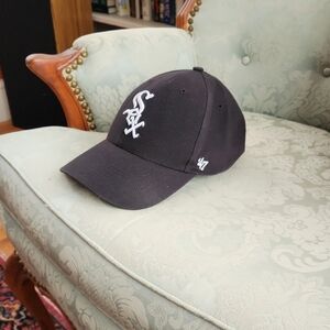 47 Brand Black and White Logo Cap